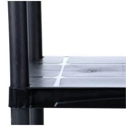 HDX 4-Tier Plastic Garage Storage Shelving Unit in Black (28 in. W x 52 in. H x 15 in. D) -HDX Sales black hdx freestanding shelving units 17307263b 66 1000