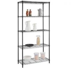HDX 5-Tier Steel Wire Shelving Unit in Black (36 in. W x 72 in. H x 16 in. D) 9 HDX 5-Tier Steel Wire Shelving Unit in Black (36 in. W x 72 in. H x 16 in. D) -HDX Sales black hdx freestanding shelving units 21656ps 1 31 1000