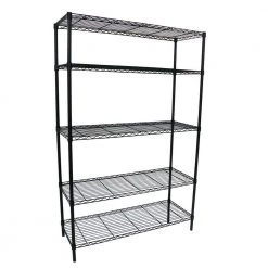 HDX 5-Tier Steel Wire Shelving Unit in Black (36 in. W x 72 in. H x 16 in. D) 7 HDX 5-Tier Steel Wire Shelving Unit in Black (36 in. W x 72 in. H x 16 in. D) -HDX Sales black hdx freestanding shelving units 21656ps 1 40 1000