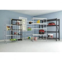 HDX 5-Tier Plastic Garage Storage Shelving Unit in Black (36 in. W x 74 in. H x 18 in. D) 15 HDX 5-Tier Plastic Garage Storage Shelving Unit in Black (36 in. W x 74 in. H x 18 in. D) -HDX Sales black hdx freestanding shelving units 241592 a0 1000