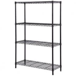 HDX 4-Tier Steel Wire Shelving Unit in Black (36 in. W x 54 in. H x 14 in. D)