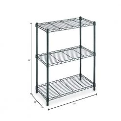 HDX 3-Tier Steel Wire Shelving Unit in Black (24 in. W x 30 in. H x 14 in. D) 9 HDX 3-Tier Steel Wire Shelving Unit in Black (24 in. W x 30 in. H x 14 in. D) -HDX Sales black hdx freestanding shelving units eh wsthdus 006b 40 1000