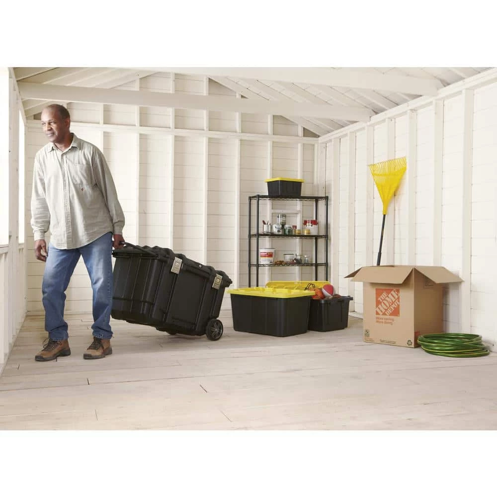 HDX 4-Tier Steel Wire Shelving Unit in Black (36 in. W x 54 in. H x 14 in. D) 8 HDX 4-Tier Steel Wire Shelving Unit in Black (36 in. W x 54 in. H x 14 in. D) - Image 8