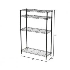 HDX 4-Tier Steel Wire Shelving Unit in Black (36 in. W x 54 in. H x 14 in. D) 11 HDX 4-Tier Steel Wire Shelving Unit in Black (36 in. W x 54 in. H x 14 in. D) -HDX Sales black hdx freestanding shelving units sl wsus 110b a0 1000