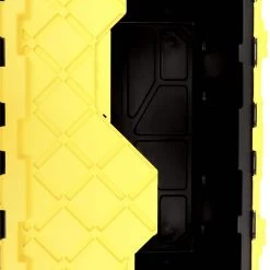 HDX 17 Gal. Flip Top Storage Tote in Black and Yellow -HDX Sales black yellow hdx storage bins 206151 1d 1000