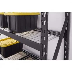 HDX 17 Gal. Flip Top Storage Tote in Black and Yellow -HDX Sales black yellow hdx storage bins 206151 77 1000