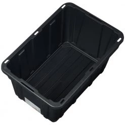 HDX 27 Gal. Tough Storage Tote in Black with Yellow Lid -HDX Sales black yellow hdx storage bins hdx27gonline 5 77 1000