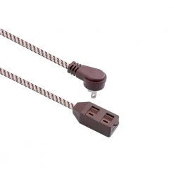 HDX 10 ft. 16-Gauge/2 Brown Braided Extension Cord (1-Pack)
