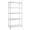HDX 5-Tier Steel Wire Shelving Unit in Chrome (36 in. W x 72 in. H x 16 in. D)