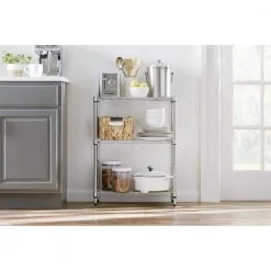 HDX 3-Tier Steel Wire Shelving Unit in Chrome (24 in. W x 30 in. H x 14 in. D) 7 HDX 3-Tier Steel Wire Shelving Unit in Chrome (24 in. W x 30 in. H x 14 in. D) -HDX Sales chrome hdx freestanding shelving units 31424ps 1 40 1000