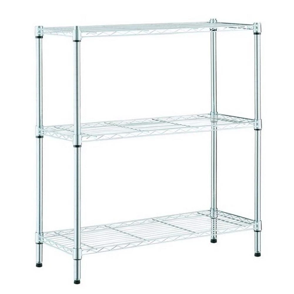 HDX 3-Tier Steel Wire Shelving Unit in Chrome (24 in. W x 30 in. H x 14 in. D) 1 HDX 3-Tier Steel Wire Shelving Unit in Chrome (24 in. W x 30 in. H x 14 in. D)