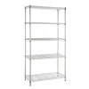 HDX 5-Tier Steel Wire Shelving Unit in Chrome (36 in. W x 72 in. H x 16 in. D)