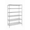 HDX 6-Tier Commercial Grade Heavy Duty Steel Wire Shelving Unit in Chrome (48 in. W x 72 in. H x 24 in. D)