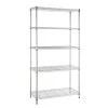HDX 5-Tier Commercial Grade Heavy Duty Steel Wire Shelving Unit in Chrome (48 in. W x 72 in. H x 18 in. D)