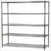 HDX 5-Tier Commercial Grade Heavy Duty Steel Wire Shelving Unit in ChromeMax (72 in. W x 72 in. H x 24 in. D)