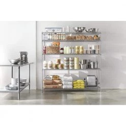 HDX 5-Tier Commercial Grade Heavy Duty Steel Wire Shelving Unit in ChromeMax (72 in. W x 72 in. H x 24 in. D) 8 HDX 5-Tier Commercial Grade Heavy Duty Steel Wire Shelving Unit in ChromeMax (72 in. W x 72 in. H x 24 in. D) -HDX Sales chromemax hdx freestanding shelving units hd247272 5rccps a0 1000