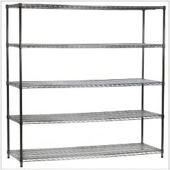 HDX 5-Tier Commercial Grade Heavy Duty Steel Wire Shelving Unit in ChromeMax (72 in. W x 72 in. H x 24 in. D) 9 HDX 5-Tier Commercial Grade Heavy Duty Steel Wire Shelving Unit in ChromeMax (72 in. W x 72 in. H x 24 in. D) -HDX Sales chromemax hdx freestanding shelving units hd247272 5rccps c3 1000