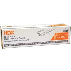 HDX 12 ft. W x 400 ft. L 0.31 mil High Density Painters Plastic Sheeting