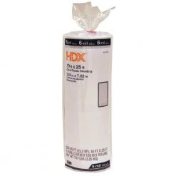 HDX 10 ft. x 25 ft. Clear 6 mil Plastic Sheeting