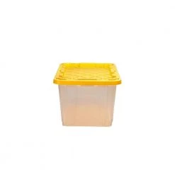 HDX 27 Gal. Storage Tote in Clear with Yellow Lid 18 HDX 27 Gal. Storage Tote in Clear with Yellow Lid -HDX Sales clear yellow hdx storage bins 206231 1d 1000