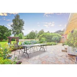 HDX 96 in. Earth Tan Plastic Folding Table -HDX Sales earth tan hdx folding tables ta3096f06 31 1000