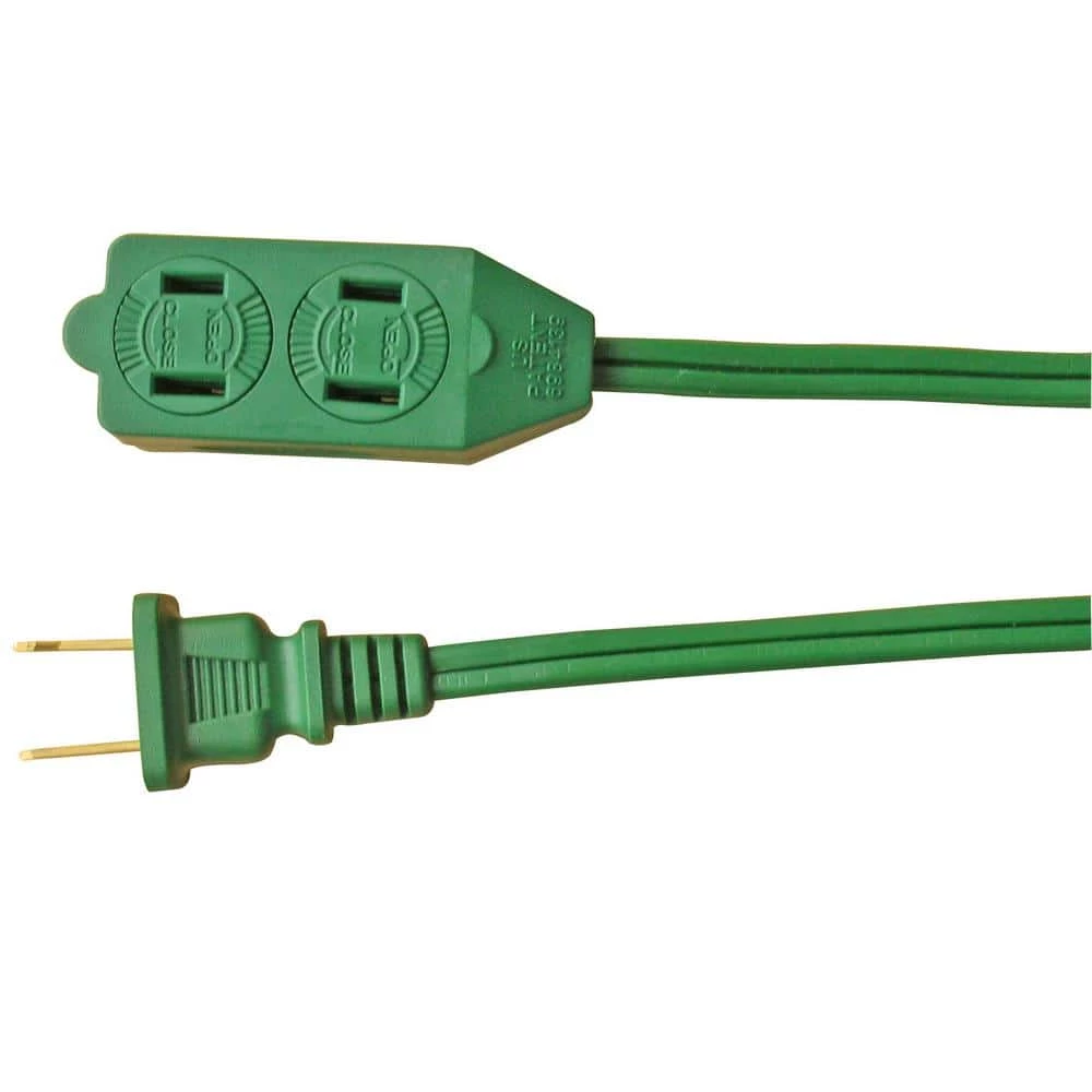 HDX 12 ft. 16/2 Green Cube Tap Extension Cord 4 HDX 12 ft. 16/2 Green Cube Tap Extension Cord - Image 4