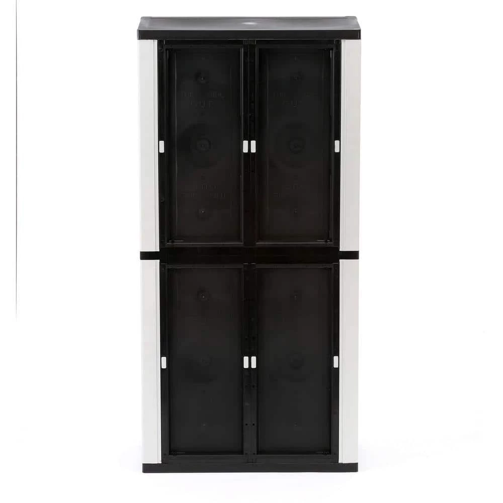 HDX Plastic Freestanding Garage Cabinet in Gray (35 in. W x 71 in. H x 18 in. D) 4 HDX Plastic Freestanding Garage Cabinet in Gray (35 in. W x 71 in. H x 18 in. D) - Image 4