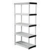 HDX 5-Tier Plastic Garage Storage Shelving Unit in Gray (36 in. W x 72 in. H x 18 in. D)