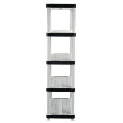 HDX 5-Tier Plastic Garage Storage Shelving Unit in Gray (36 in. W x 72 in. H x 18 in. D) 13 HDX 5-Tier Plastic Garage Storage Shelving Unit in Gray (36 in. W x 72 in. H x 18 in. D) -HDX Sales gray hdx freestanding shelving units 127932 a0 1000