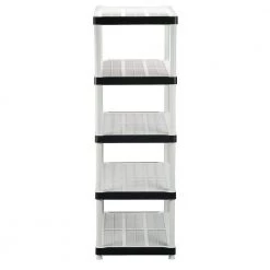 HDX 5-Tier Plastic Garage Storage Shelving Unit in Gray (36 in. W x 72 in. H x 24 in. D) 13 HDX 5-Tier Plastic Garage Storage Shelving Unit in Gray (36 in. W x 72 in. H x 24 in. D) -HDX Sales gray hdx freestanding shelving units 128974 1d 1000
