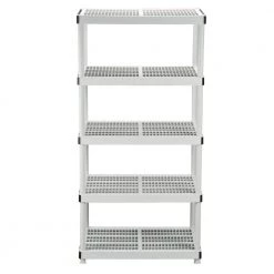 HDX 5-Tier Plastic Garage Storage Shelving Unit in Gray (36 in. W x 72 in. H x 24 in. D) 12 HDX 5-Tier Plastic Garage Storage Shelving Unit in Gray (36 in. W x 72 in. H x 24 in. D) -HDX Sales gray hdx freestanding shelving units 128974 a0 1000