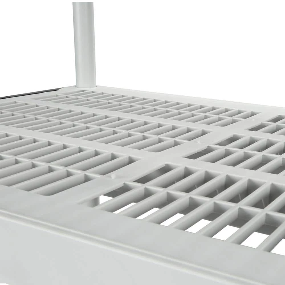 HDX 5-Tier Plastic Garage Storage Shelving Unit in Gray (36 in. W x 72 in. H x 24 in. D) 7 HDX 5-Tier Plastic Garage Storage Shelving Unit in Gray (36 in. W x 72 in. H x 24 in. D) - Image 7