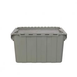 HDX 12 Gal. Commercial Flip Top Storage Tote in Gray -HDX Sales gray hdx storage bins 206202 44 1000