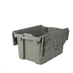 HDX 12 Gal. Commercial Flip Top Storage Tote in Gray -HDX Sales gray hdx storage bins 206202 77 1000