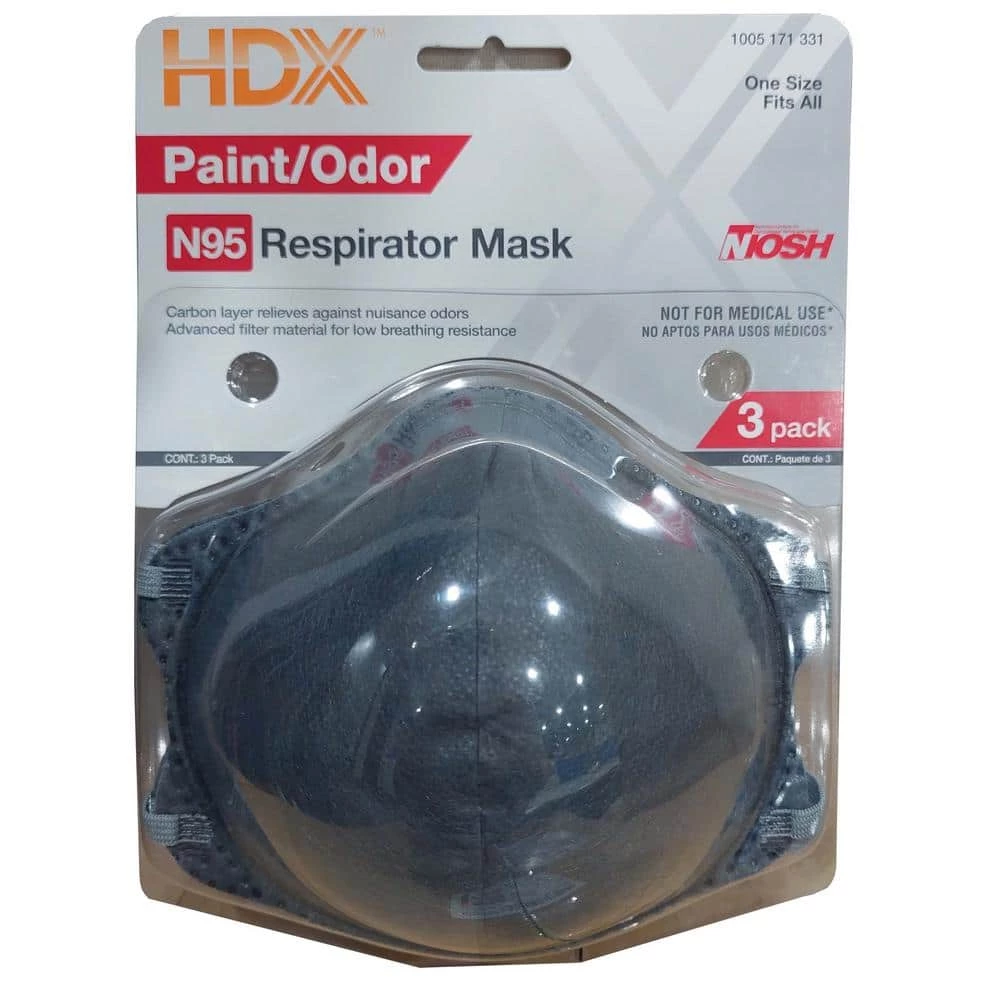 HDX N95 Disposable Respirator (3-Pack) 1 HDX N95 Disposable Respirator (3-Pack)