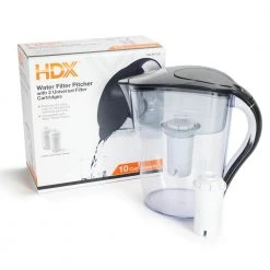 HDX 10-Cup Large Water Filter Pitcher, BPA Free 20 HDX 10-Cup Large Water Filter Pitcher, BPA Free -HDX Sales grey hdx water filter pitchers hs530 c3 1000