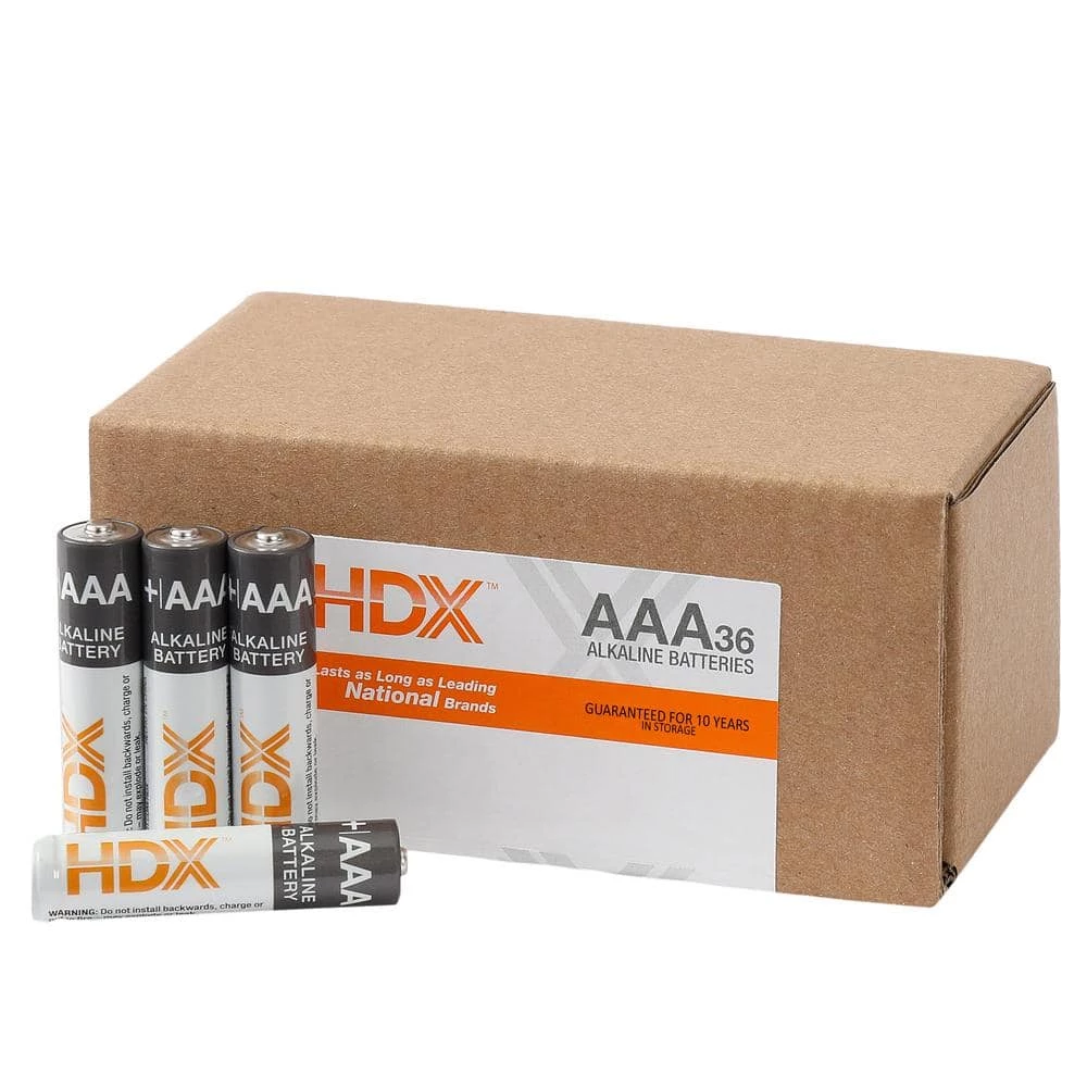 HDX Alkaline AAA Battery (36-Pack) 2 HDX Alkaline AAA Battery (36-Pack) - Image 2