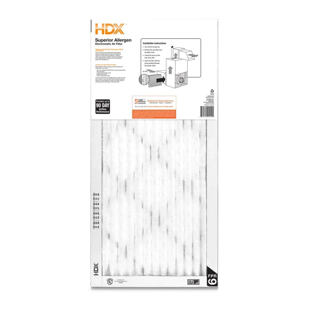 HDX 12 in. x 24 in. x 1 in. Superior Pleated Air Filter FPR 9 (Case of 12) 2 HDX 12 in. x 24 in. x 1 in. Superior Pleated Air Filter FPR 9 (Case of 12) - Image 2