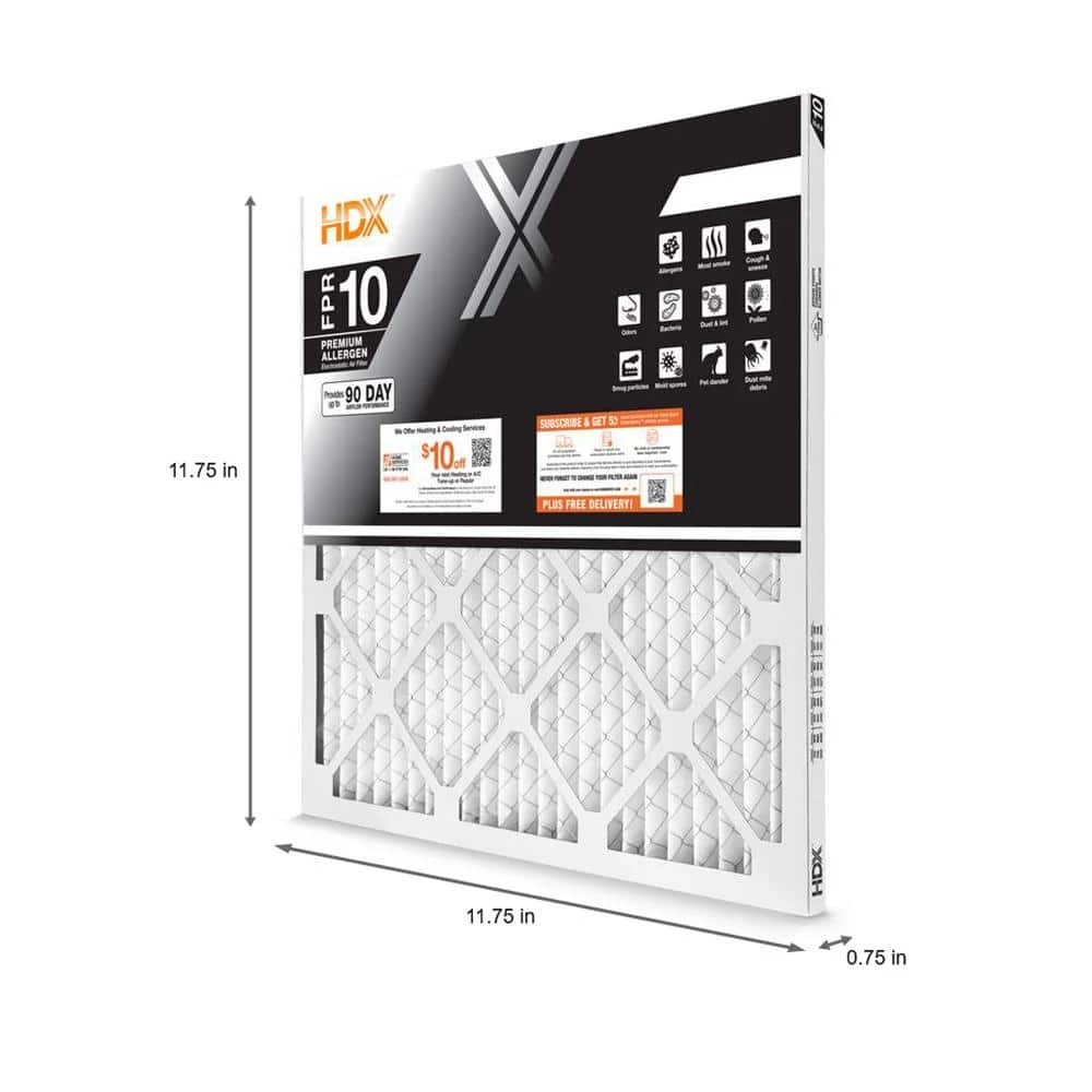 HDX 12 in. x 12 in. x 1 in. Premium Pleated Air Filter FPR 10 2 HDX 12 in. x 12 in. x 1 in. Premium Pleated Air Filter FPR 10 - Image 2