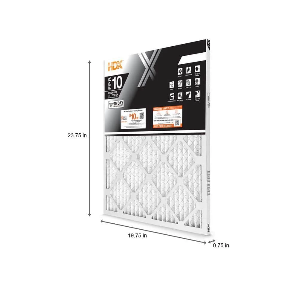 HDX 20 in. x 24 in. x 1 in. Premium Pleated Air Filter FPR 10 2 HDX 20 in. x 24 in. x 1 in. Premium Pleated Air Filter FPR 10 - Image 2