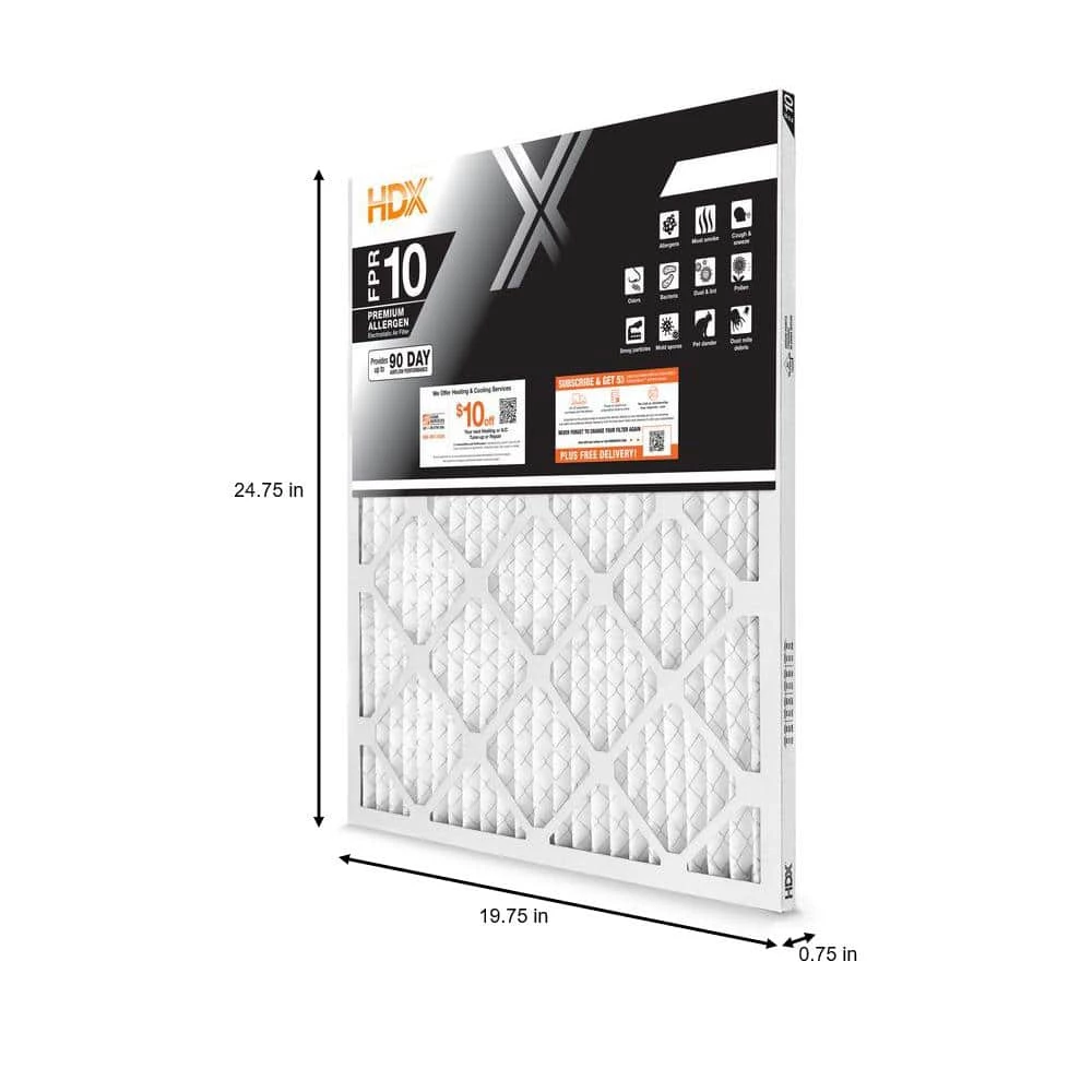 HDX 20 in. x 25 in. x 1 in. Premium Pleated Air Filter FPR 10 2 HDX 20 in. x 25 in. x 1 in. Premium Pleated Air Filter FPR 10 - Image 2