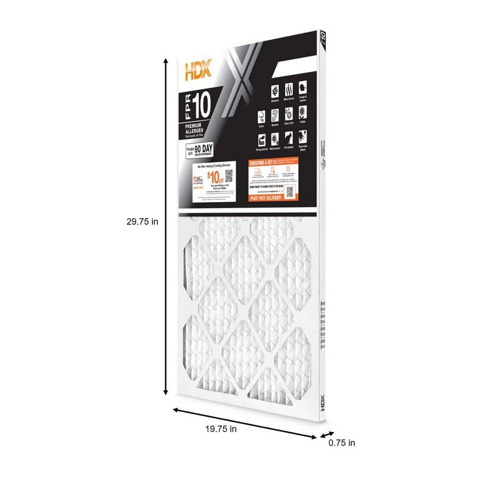 HDX 20 in. x 30 in. x 1 in. Premium Pleated Air Filter FPR 10 2 HDX 20 in. x 30 in. x 1 in. Premium Pleated Air Filter FPR 10 - Image 2