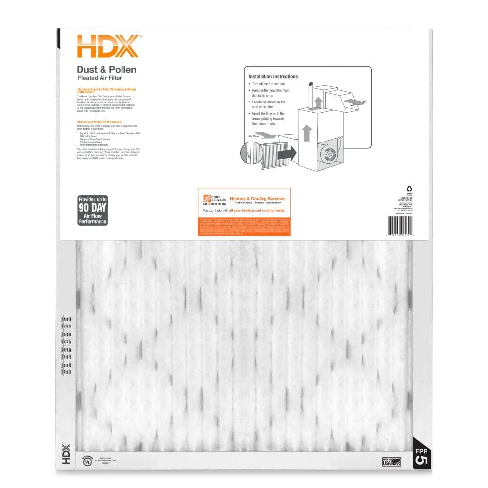 HDX 14 in. x 18 in. x 1 in. Standard Pleated Air Filter FPR 5 3 HDX 14 in. x 18 in. x 1 in. Standard Pleated Air Filter FPR 5 - Image 3