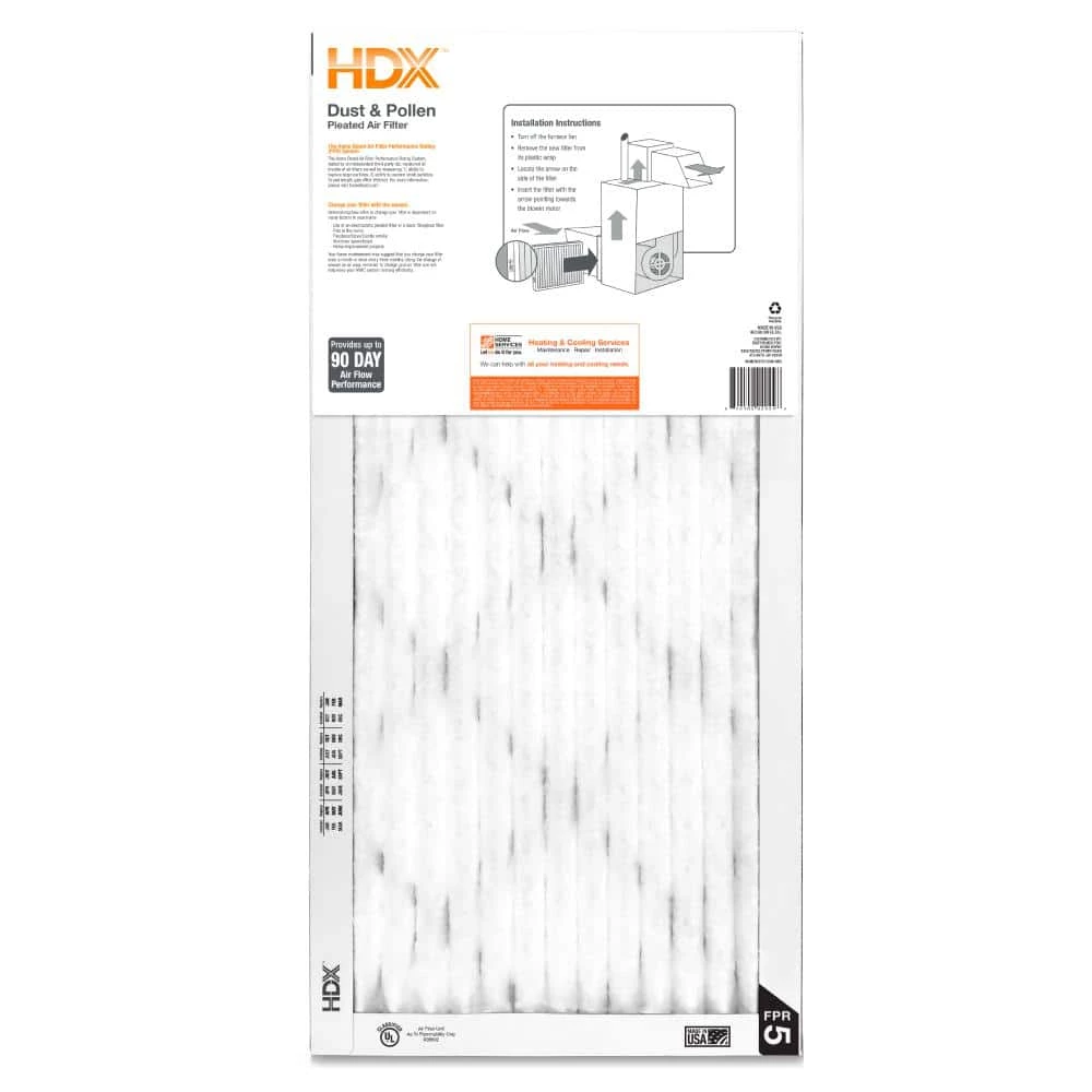 HDX 14 in. x 24 in. x 1 in. Standard Pleated Air Filter FPR 5 3 HDX 14 in. x 24 in. x 1 in. Standard Pleated Air Filter FPR 5 - Image 3