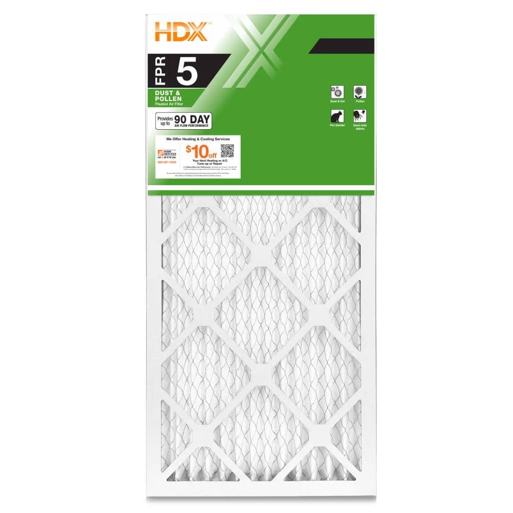 HDX 14 in. x 24 in. x 1 in. Standard Pleated Air Filter FPR 5 1 HDX 14 in. x 24 in. x 1 in. Standard Pleated Air Filter FPR 5
