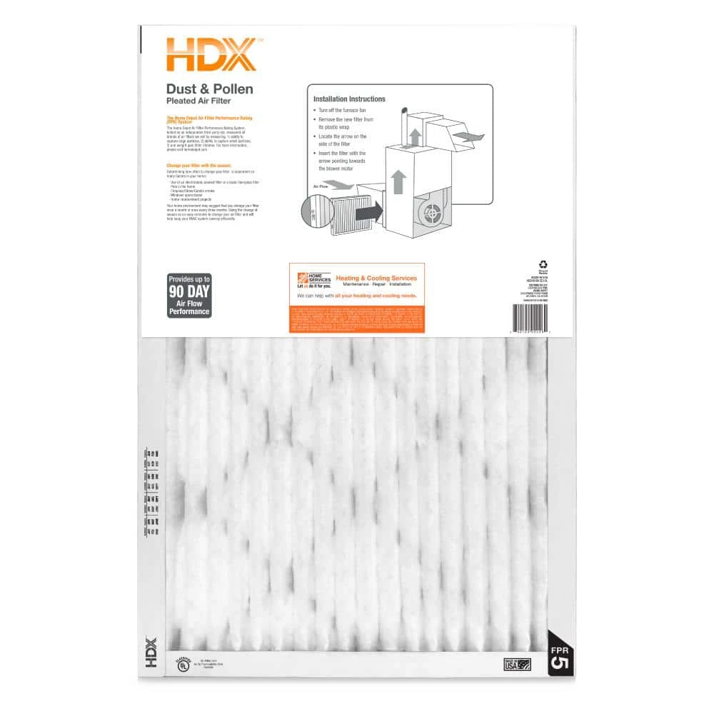 HDX 14 in. x 25 in. x 1 in. Standard Pleated Air Filter FPR 5 3 HDX 14 in. x 25 in. x 1 in. Standard Pleated Air Filter FPR 5 - Image 3