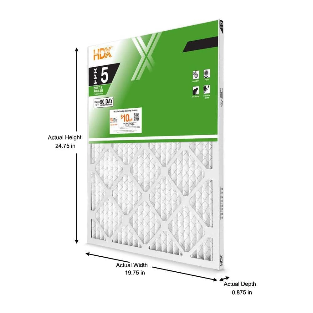 HDX 20 in. x 25 in. x 1 in. Standard Pleated Air Filter FPR 5 2 HDX 20 in. x 25 in. x 1 in. Standard Pleated Air Filter FPR 5 - Image 2