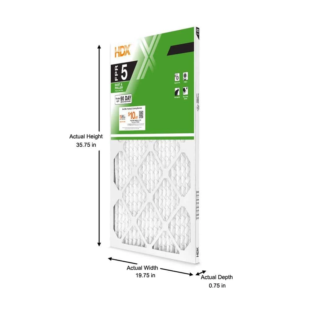 HDX 20 in. x 36 in. x 1 in. Standard Pleated Air Filter FPR 5 2 HDX 20 in. x 36 in. x 1 in. Standard Pleated Air Filter FPR 5 - Image 2