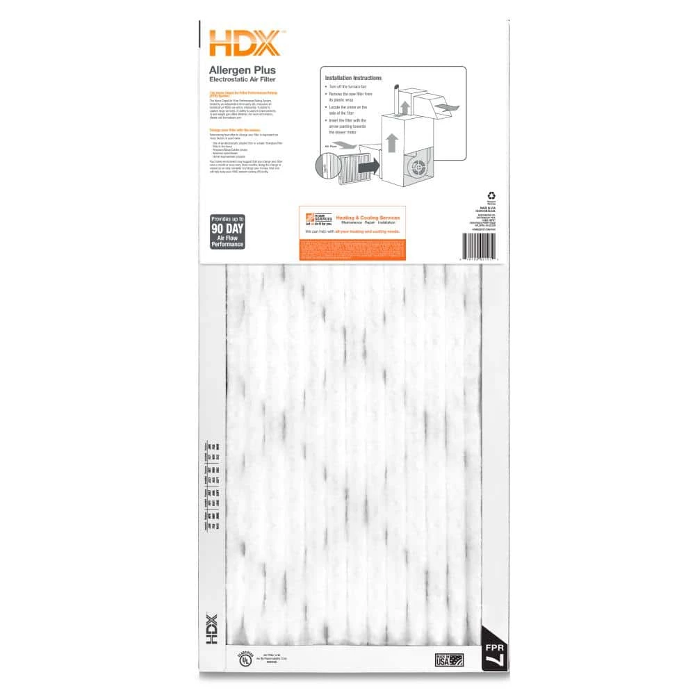 HDX 14 in. x 30 in. x 1 in. Allergen Plus Pleated Air Filter FPR 7 3 HDX 14 in. x 30 in. x 1 in. Allergen Plus Pleated Air Filter FPR 7 - Image 3