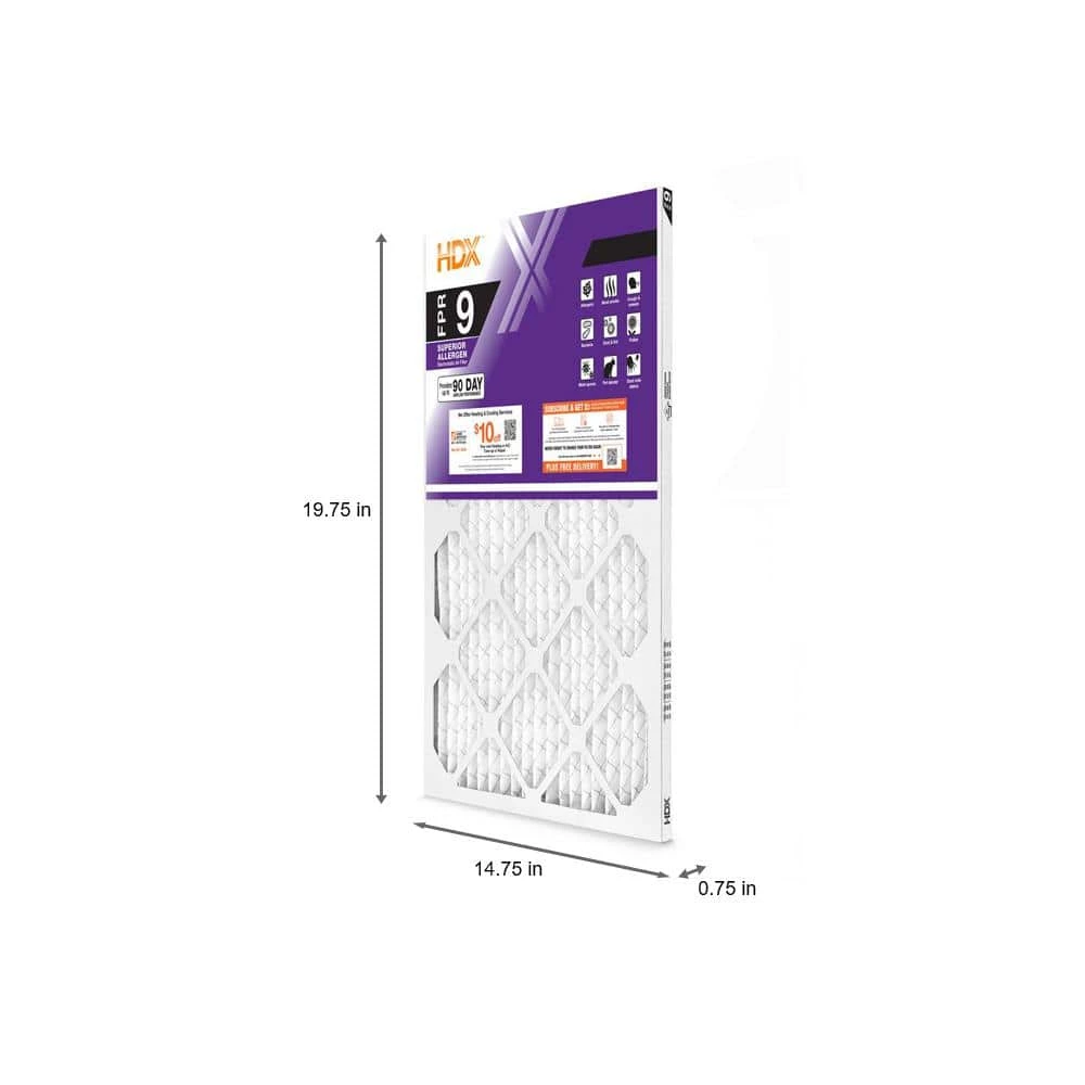 HDX 15 in. x 20 in. x 1 in. Superior Pleated Air Filter FPR 9 2 HDX 15 in. x 20 in. x 1 in. Superior Pleated Air Filter FPR 9 - Image 2